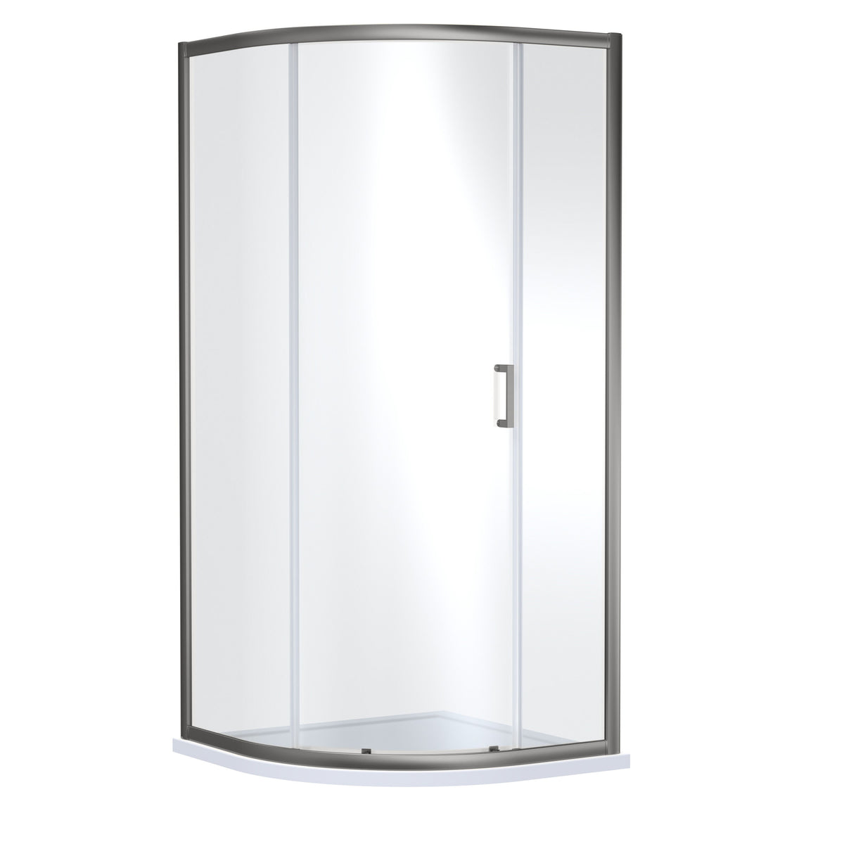 Modern Splash 900mm Brushed Pewter Quadrant Shower Enclosure