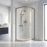 Modern Splash 900mm Brushed Pewter Quadrant Shower Enclosure