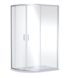 Modern Splash 900 x 760mm Chrome Offset Quadrant Shower Enclosure