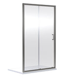 Modern Splash 1200mm Brushed Pewter Framed  Sliding Shower Door