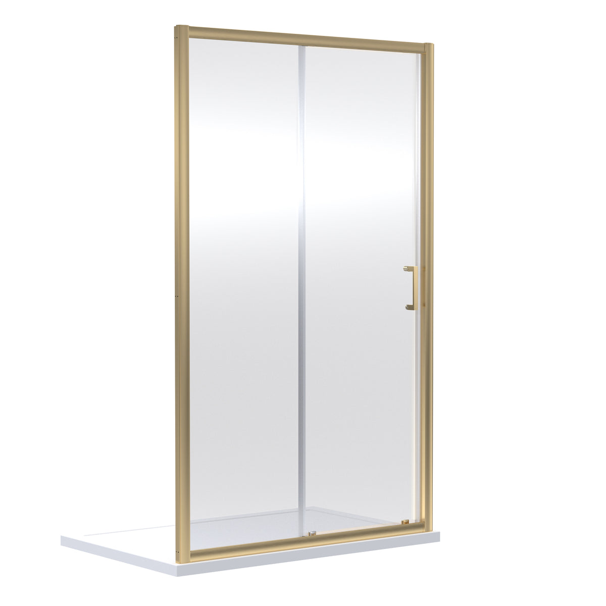 Modern Splash 1700mm Brushed Brass Sliding Shower Door