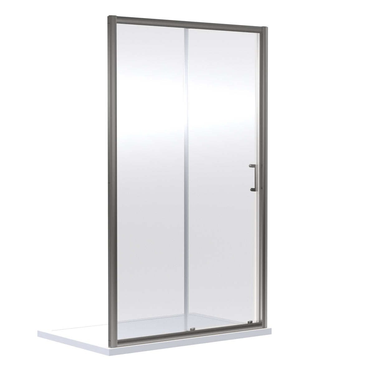 Modern Splash 1700mm Brushed Pewter Framed  Sliding Shower Door