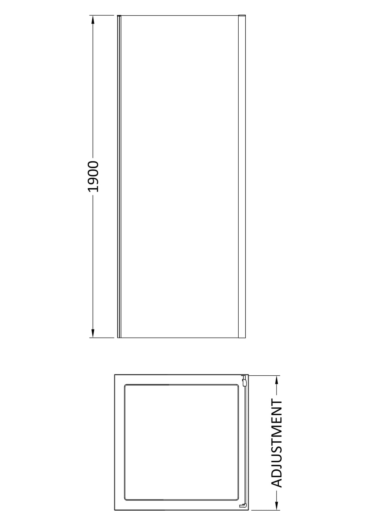 Modern Splash 1000mm Chrome Side Panel