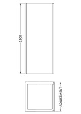 Modern Splash  1000mm Brushed Brass Side Panel