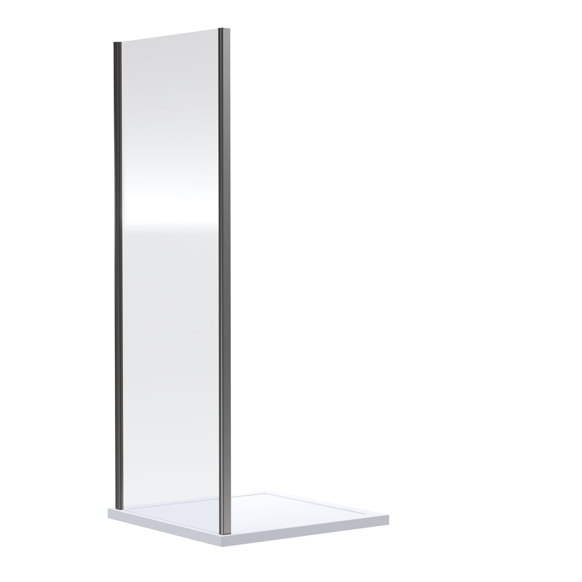 Modern Splash 1000mm Brushed Pewter Semi-Frameless  Side Panel