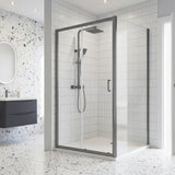 Modern Splash 760mm Brushed Pewter Semi-Frameless  Side Panel