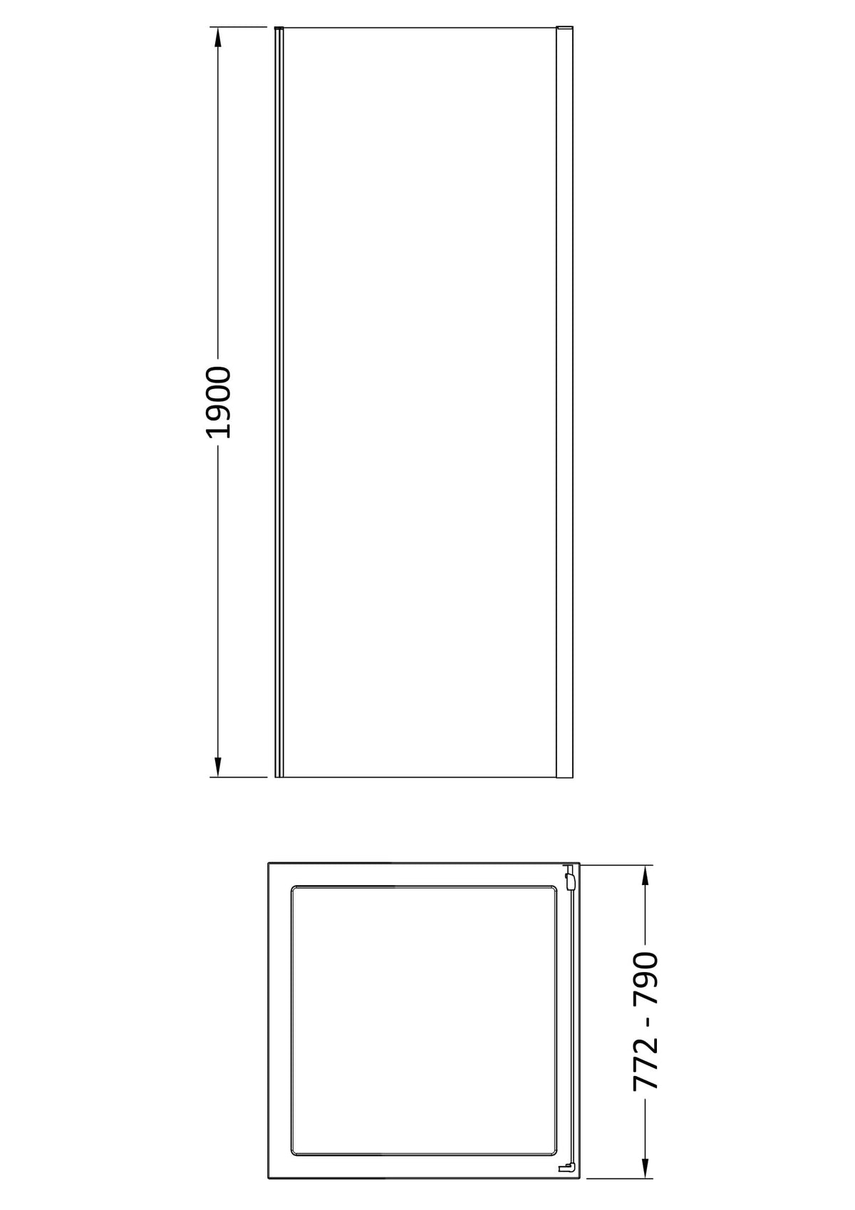 Modern Splash 800mm Brushed Brass Side Panel