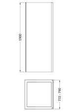 Modern Splash 800mm Brushed Brass Side Panel