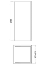 Modern Splash 900mm Matt Black Side Panel