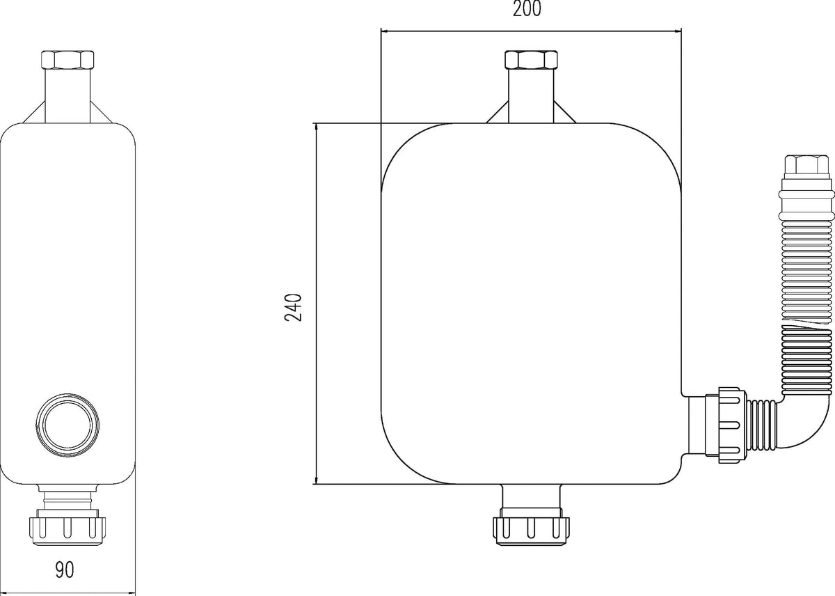 Chrome 4 Tap Hole Hose Retainer