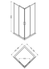 Modern Splash 800mm Chrome Shower Enclosure