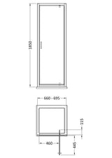 Modern Splash 700mm Chrome Pivot Shower Door