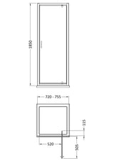Modern Splash 760mm Chrome Pivot Shower Door