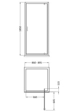 Modern Splash 900mm Chrome Pivot Shower Door