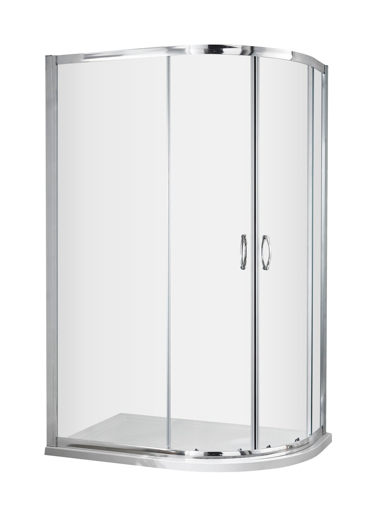 Modern Splash1200 x 900mm Chrome Offset Quadrant Shower Enclosure