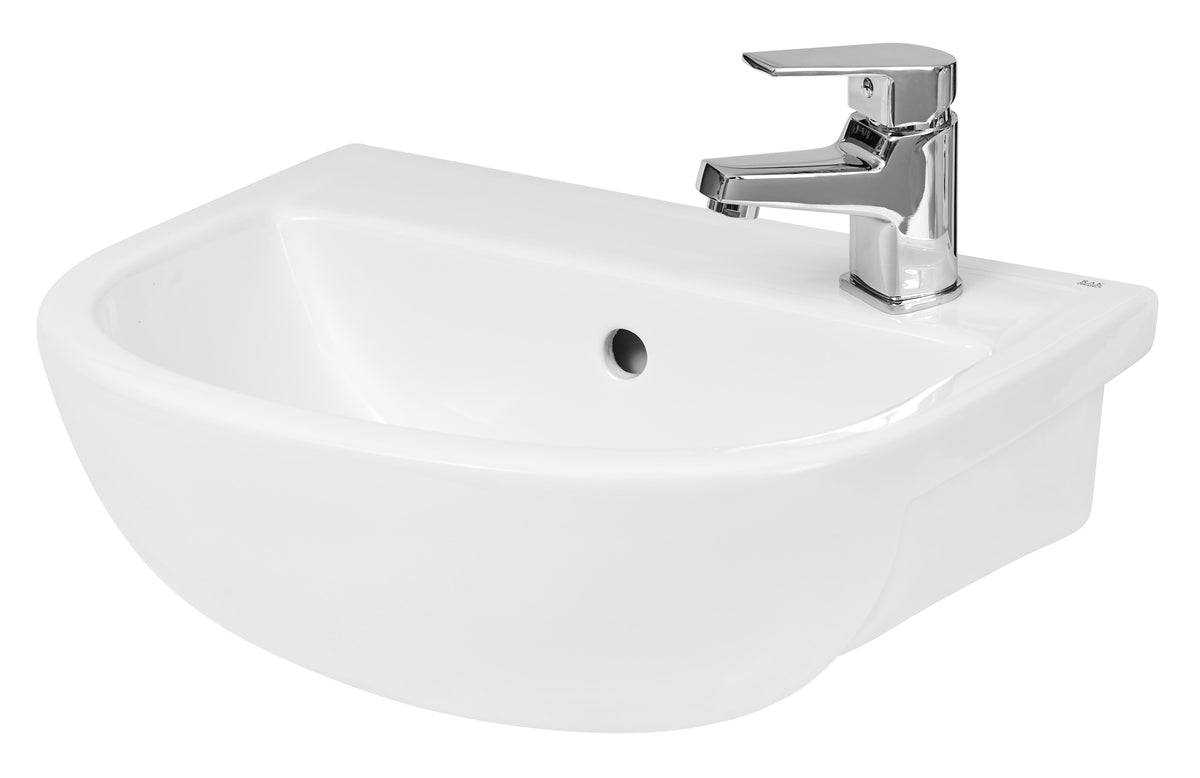 Oculus 400mm 1 Tap Hole Ceramic Semi-Recessed Basin
