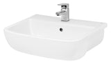 Fossil 1 Tap Hole 500mm Ceramic Square Semi-Recessed Basin