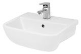 Lynx 1 Tap Hole 500mm Ceramic Square Semi-Recessed Basin