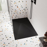 Matt Black 90mm Fast Flow Shower Tray Waste With Grid