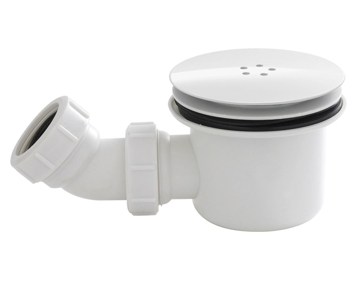 Matt White 90mm Round Fast Flow Shower Waste