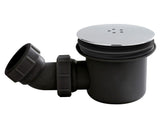 Black Chrome 90mm Fast Flow Shower Tray Waste