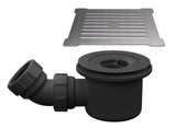 Modern Splash Brushed Pewter Fast Flow Shower Tray Waste With Grid