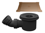 Modern Splash Brushed Bronze 90mm Fast Flow Shower Tray Waste With Grid