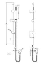 Modern Splash Brushed Brass Slide Rail Shower Kit