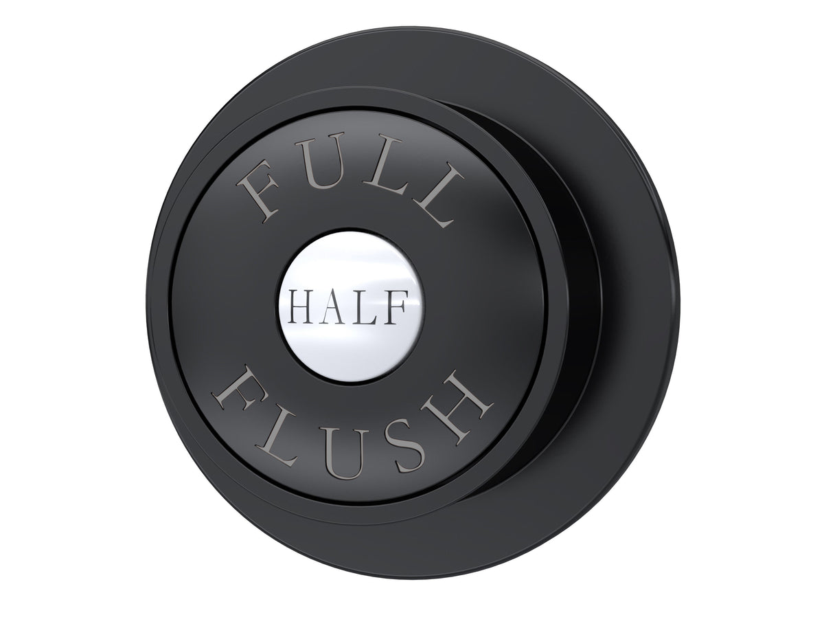 Traditional Black Dual Flush Push Button