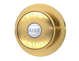 Traditional Brushed Brass Dual Flush Push Button