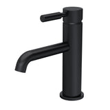 Hudson Reed Matt Black Tec Lever Mono Basin Mixer With Waste