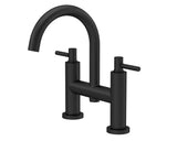 Hudson Reed Matt black Tec lever Bath Filler