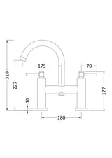 Hudson Reed Brushed Brass Tec lever Bath Filler