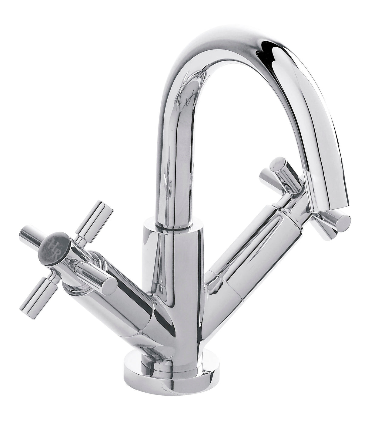 Hudson Reed Chrome Tec Crosshead Mono Basin Mixer with Waste