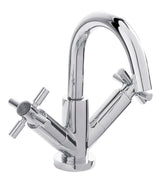 Hudson Reed Chrome Tec Crosshead Mono Basin Mixer with Waste