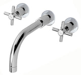 Hudson Reed Chrome Tec Crosshead Wall Mounted Basin Mixer