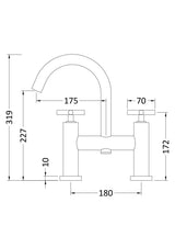 Hudson Reed Chrome Tec Crosshead Bath Filler
