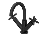 Hudson Reed Matt Black Tec Crosshead Mono Basin Mixer with Waste