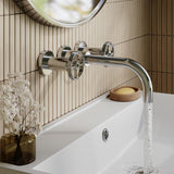 Modern Splash Chrome Wall Mounted Basin Mixer