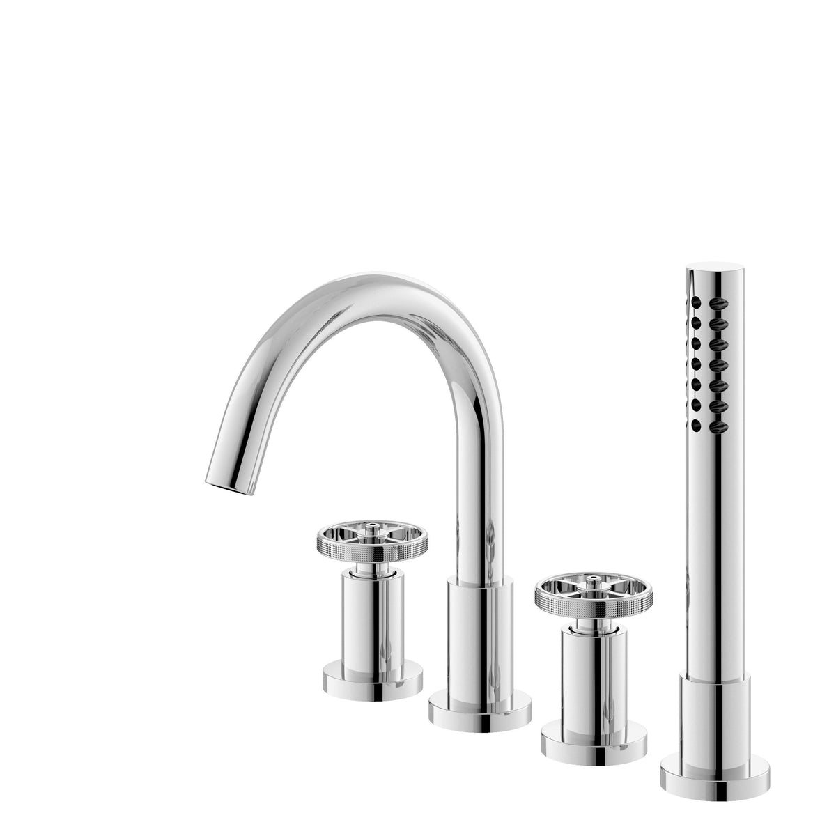 Modern Splash Chrome 4 Tap Hole Bath Shower Mixer