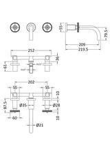 Modern Splash Chrome 4 Tap Hole Bath Shower Mixer
