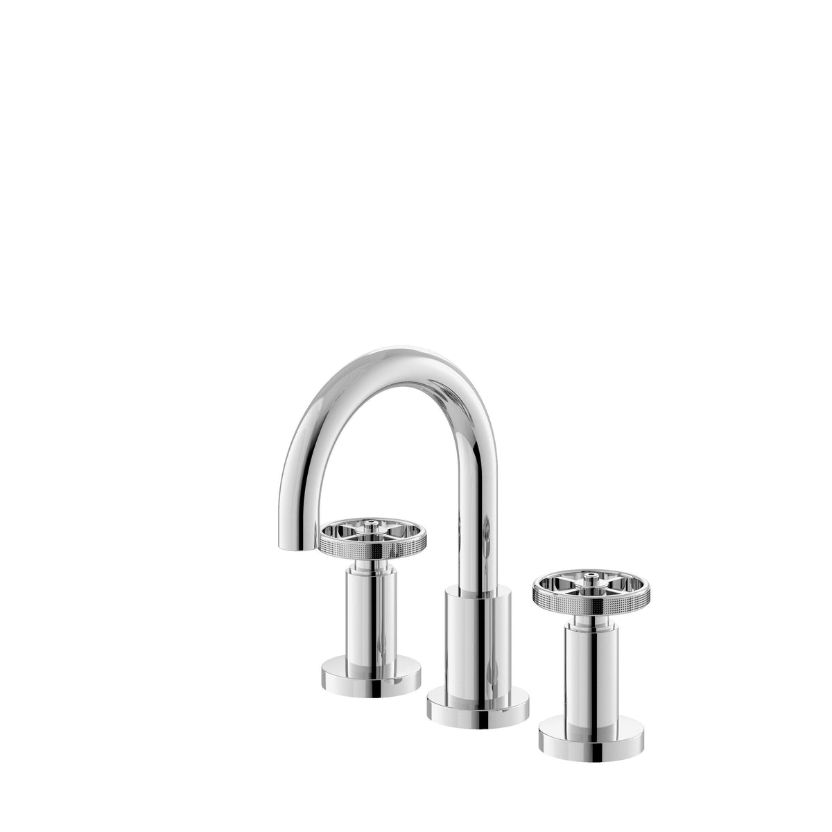 Modern Splash Chrome 3 Tap Hole Basin Mixer With Pop Up Waste