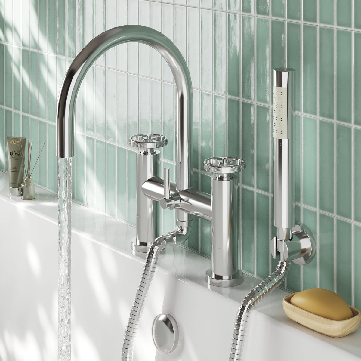 Modern Splash Chrome Bath Shower Mixer