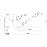 Trisen Strya Chrome Single Lever Kitchen Mixer
