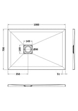 Shower Stone Tray Size