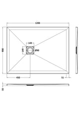 Shower Stone Tray Size