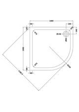 Shower Stone Tray Size