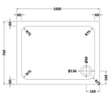 Shower Stone Tray Size