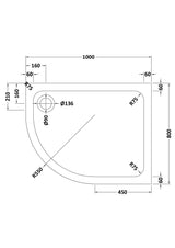 Shower Stone Tray Size