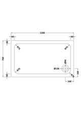 Shower Stone Tray Size
